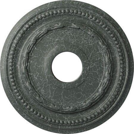Ekena Millwork Federal Medallion (Canopies up to 8 1/2"), 15 3/8"OD x 3 5/8"ID x 1"P, Athenian Green Crackle CM15FEAGC
